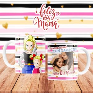 Día De La Madre Cartoon Pack 014 Tazas Editables AI JPG PSD Incluye Mockups